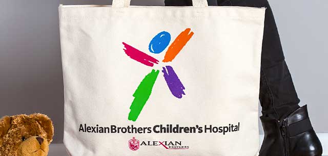 Alexian Brothers Children's Hospital logo on a tote bag